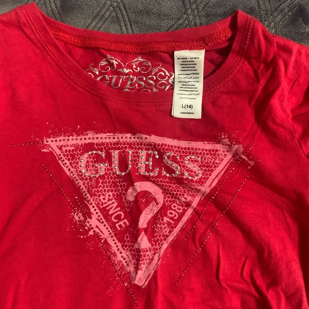 Girls red Guess t shirt